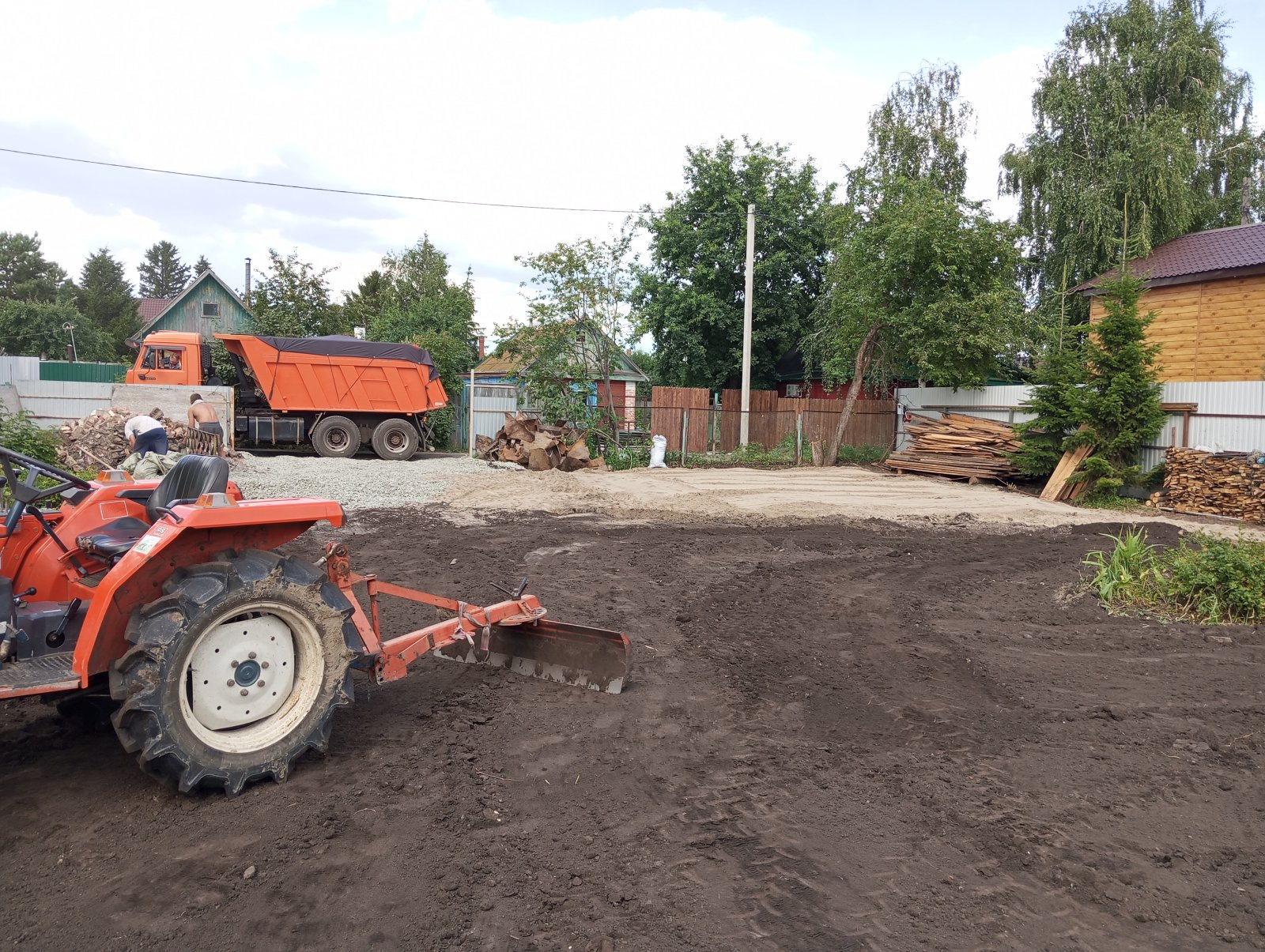 Планировка, вспашка фрезой мини-трактором