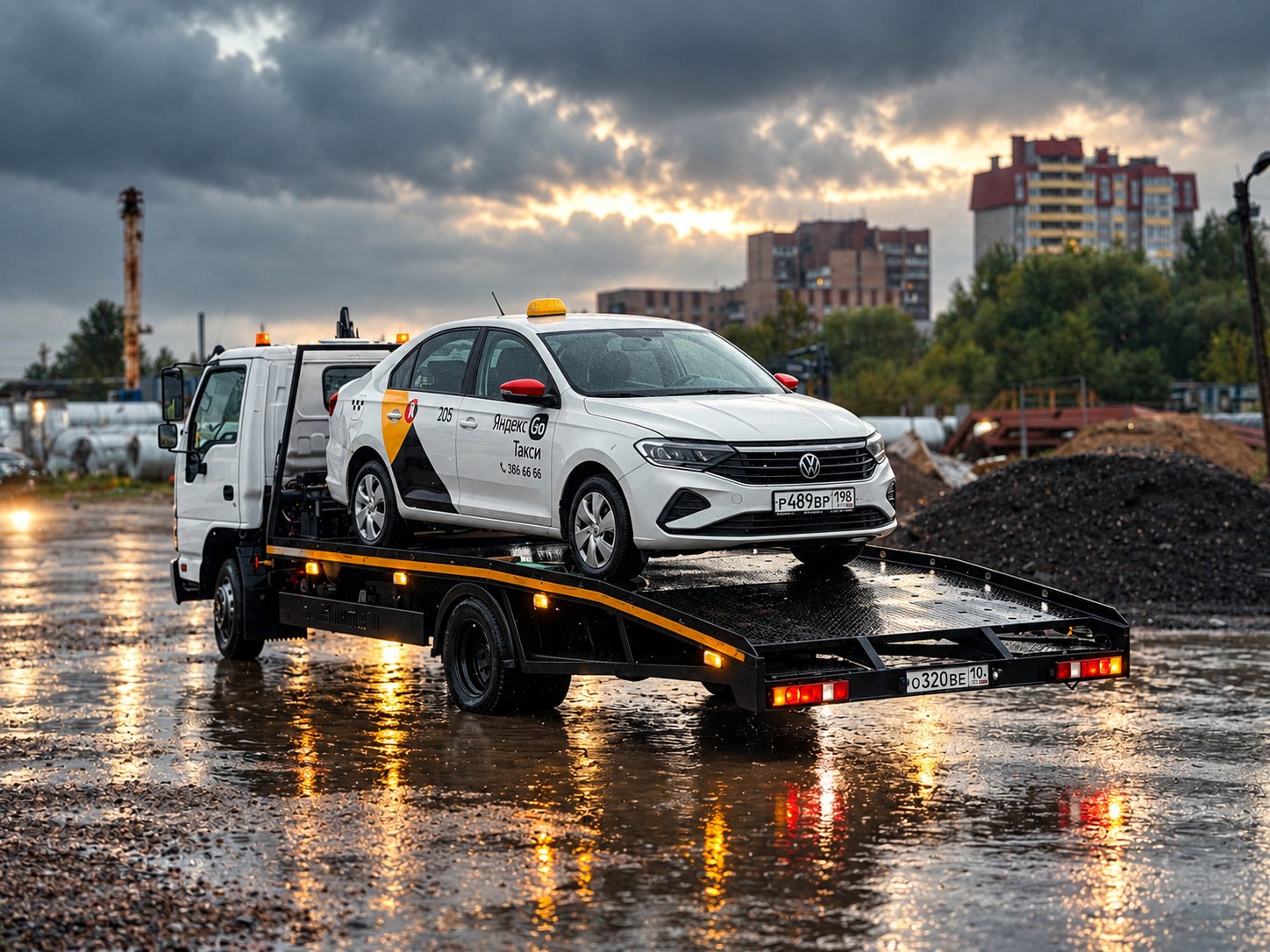 Эвакуатор Isuzu nqr 75 до 5 тонн с лебёдкой