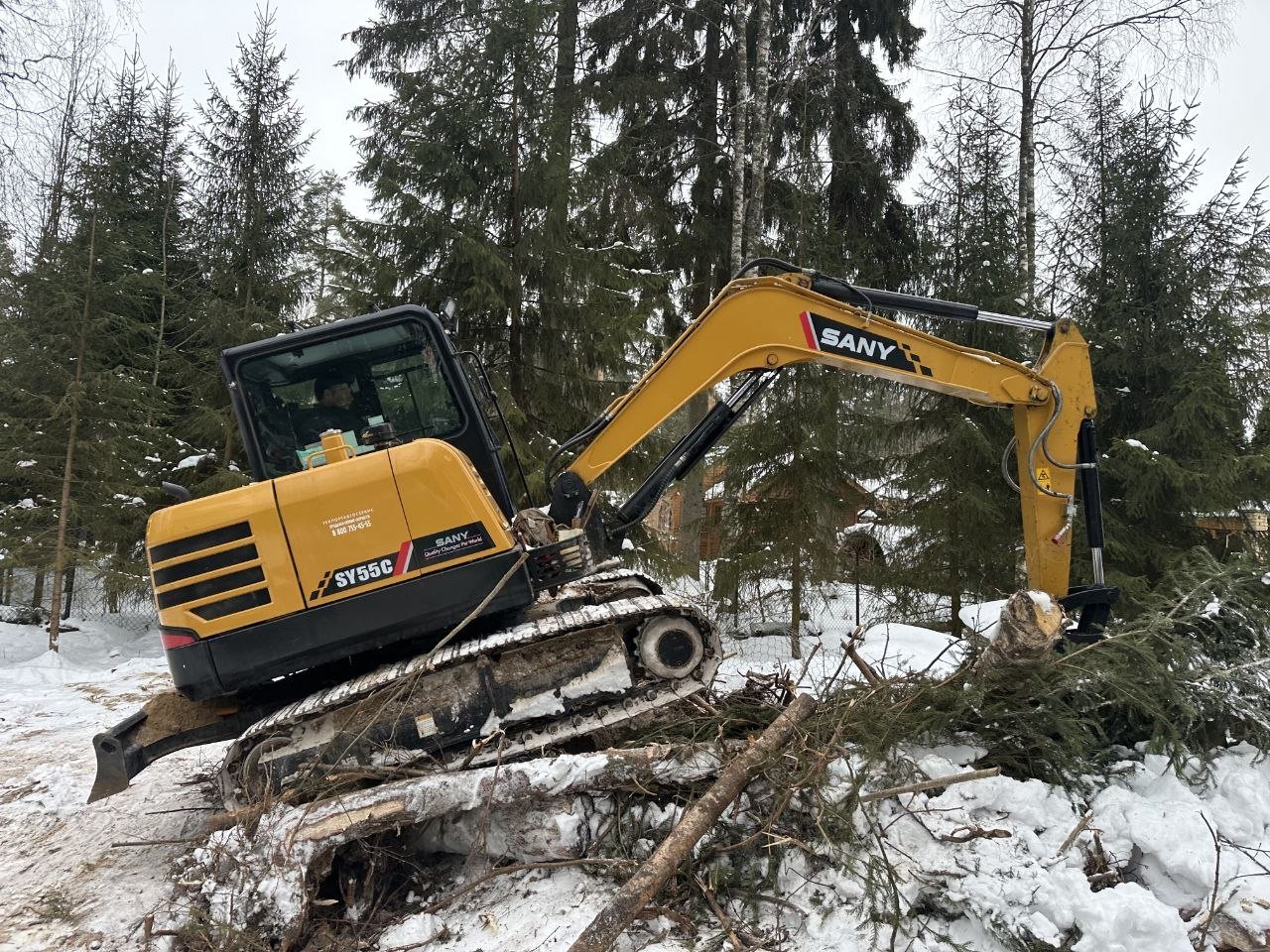 Sany SY55C 5, 7 т — аренда с оператором. НДС