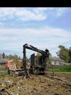 Ломовоз, вывоз мусора грейферным ковшом