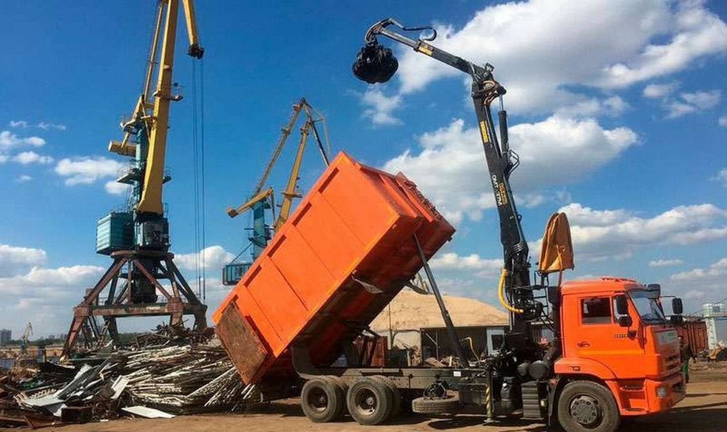 Вывоз металлолома, грейфер