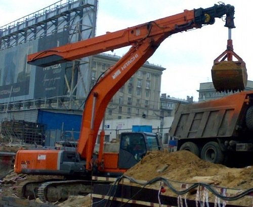 Экскаватор с грейфером