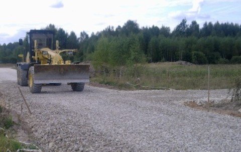 Строительство временных дорог с укладкой основания