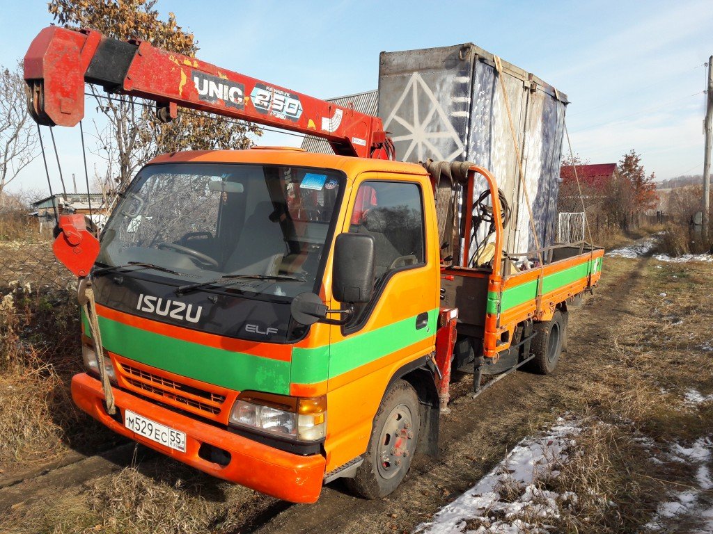 Услуги КМУ на шасси Isuzu, борт 3 т, 3. 6 м