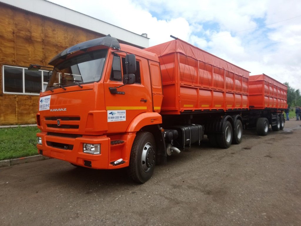 Аренда самосвала Камаз 65115 с прицепом