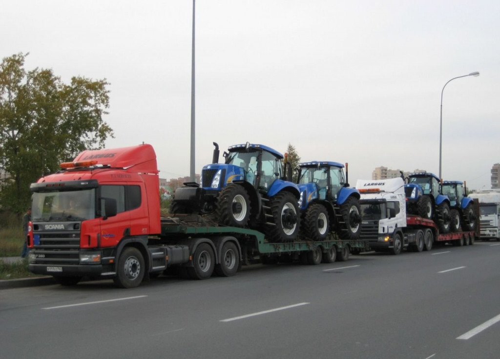 Перевозка тралом daf с уширителями до 3 метров, фронтальная загрузка