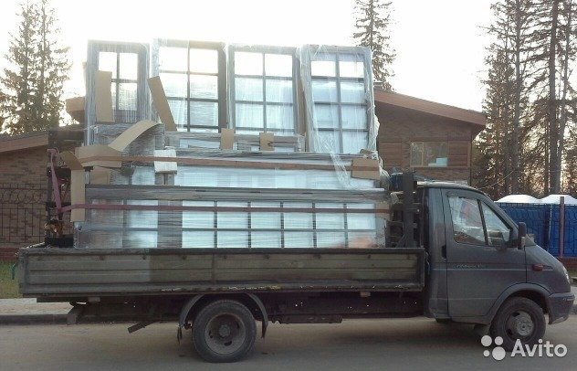Перевозка окон, стекла, профиля, бухт, слэбов