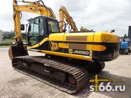 Аренда драглайна JCB JS 260, глубина до 30м, стрела 70м