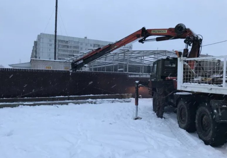 Установка опор ЛЭП, бурение