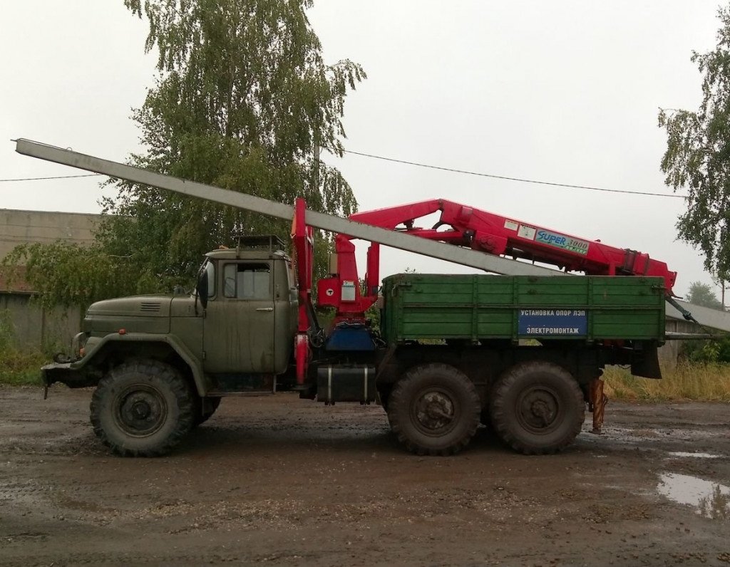 Ямобур, установка опор лэп, установка столбов