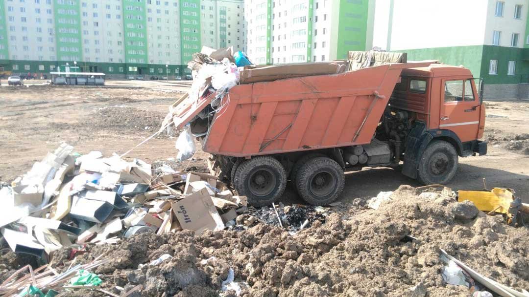Вывоз мусора самосвалом КамАЗ с грузчиками, выполним всё