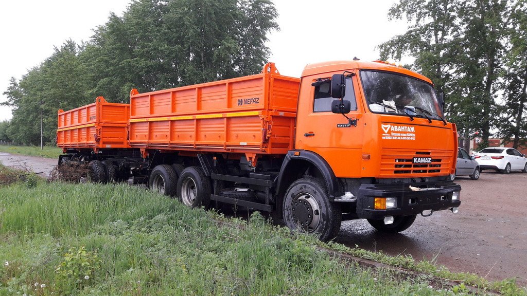 КАМАЗ сельхозник с прицепом, доставка