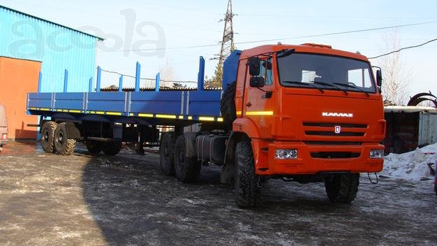 Аренда Камаз 6*6 с полуприцеп. 12м., 22т. с кониками