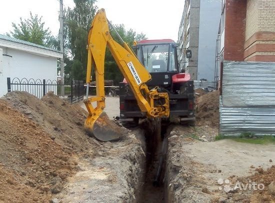 Услуги экскаватора погрузчика, ямобур