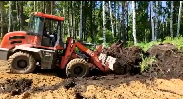 Услуги фронтального погрузчика, крана, ямобура