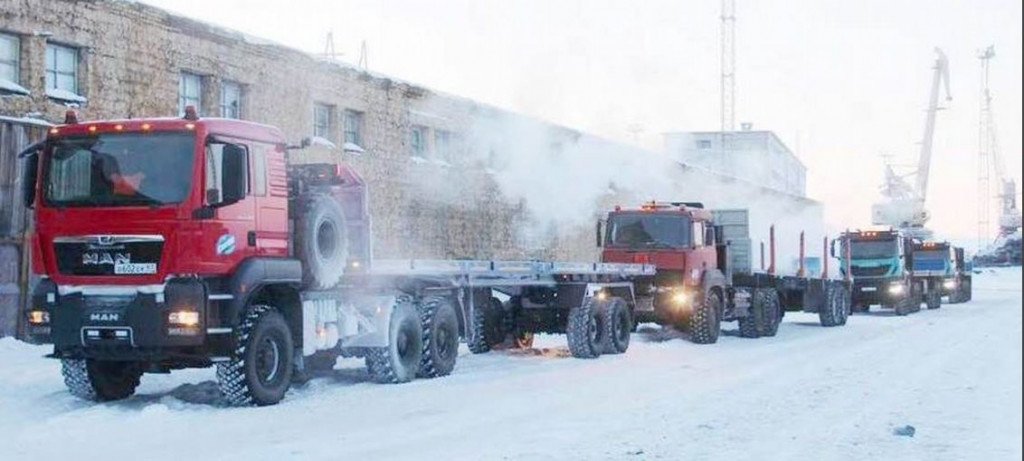 Перевозка грузов по зимникам Чукотка, Билибино