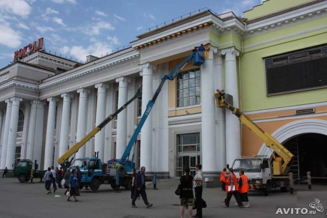 Аренда, услуги автовышки до 45м. Спил деревьев