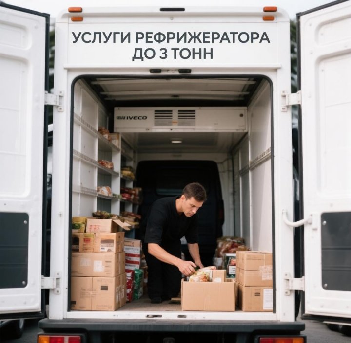 Рефрижератор Ивеко 3 тонны в аренду с водителем