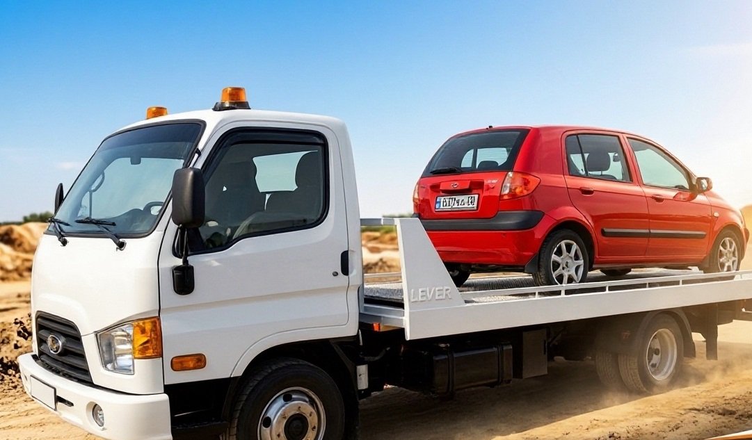 Быстрая подача эвакуатора Hyundai со сдвижной платформой