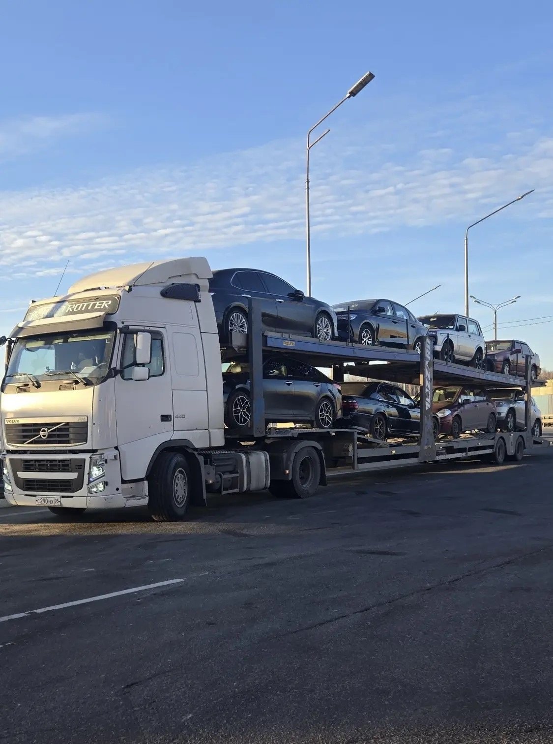 Автоперевозки машин автовозом Skania