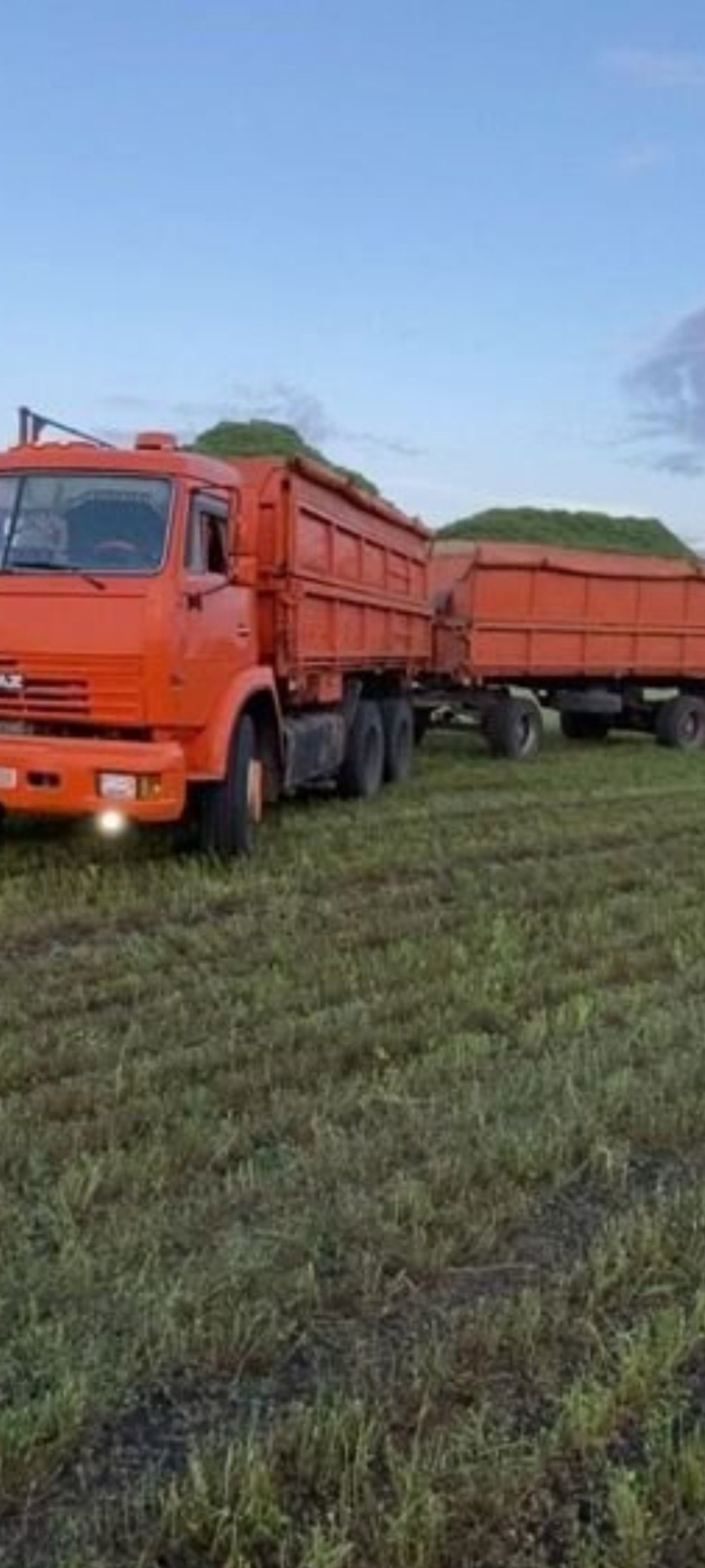 Самосвал сельхозник с прицепом. Доставка грузов