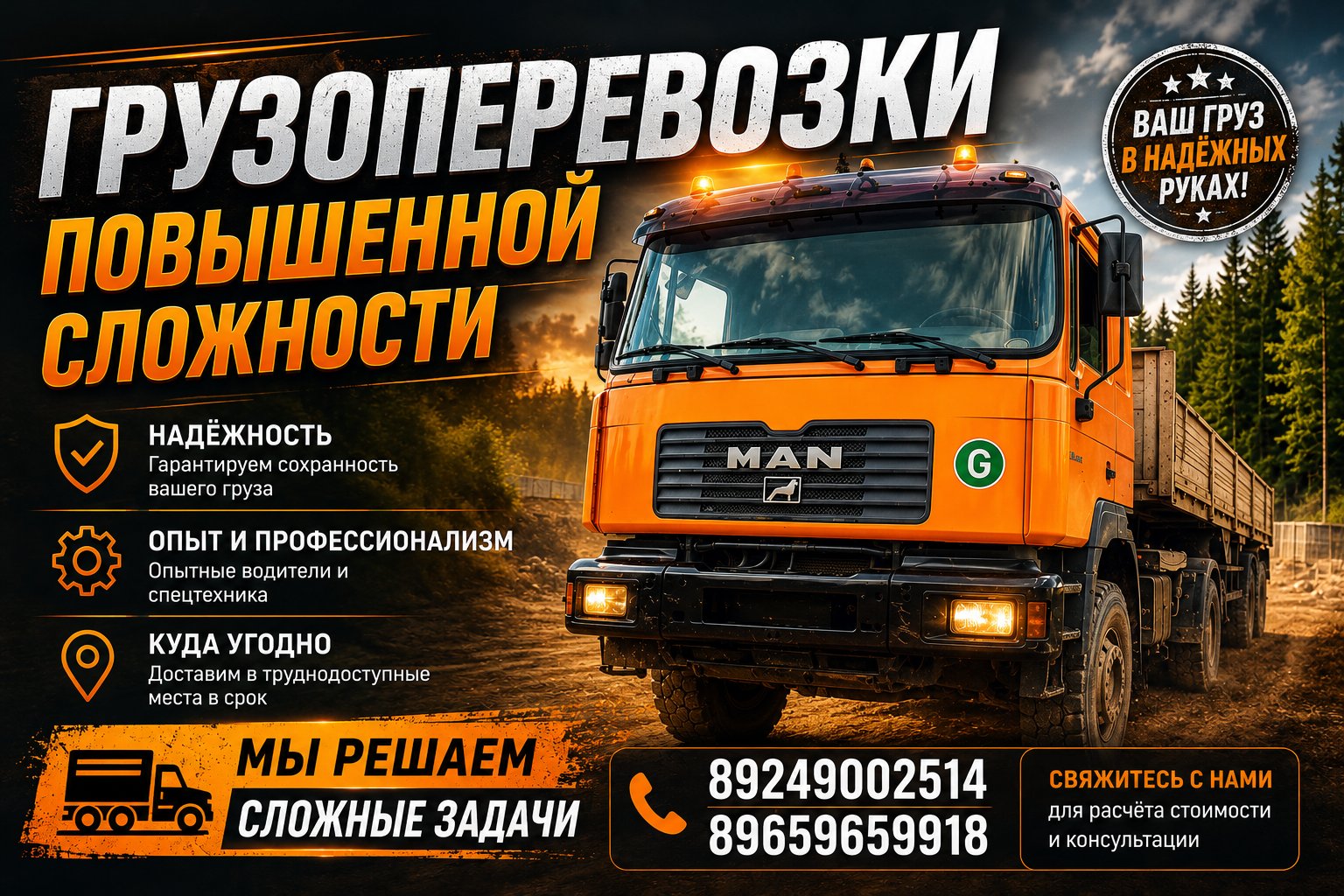 Грузоперевозки до 20 тонн