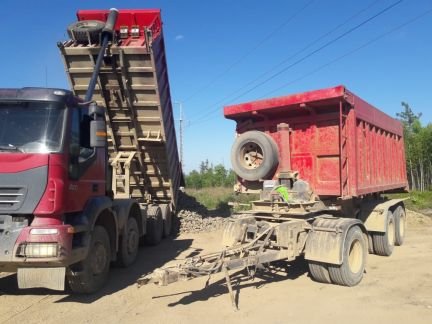 Услуги самосвала с прицепом 40-кубов, Зерновоз