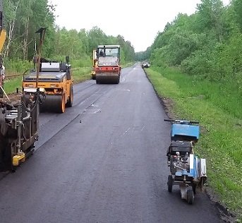 Асфальтирование услуги. Дорожные катки, самосвалы