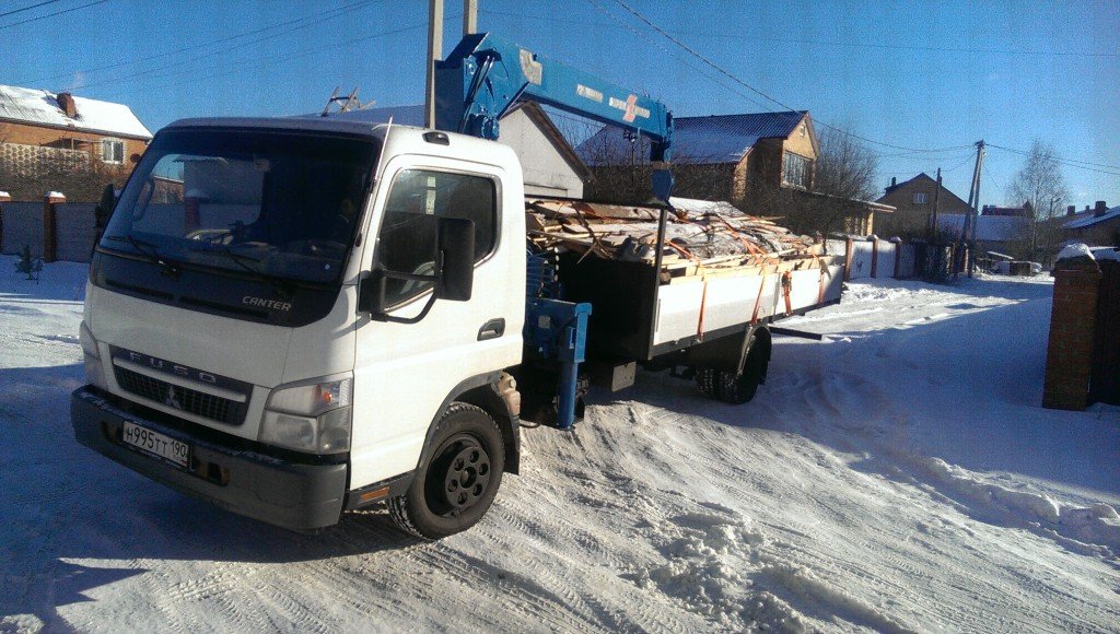Манипулятор Mitsubishi Fuso, перевезу бытовки и стройматериалы