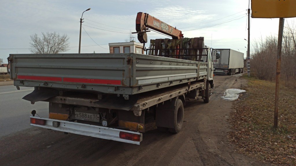 Грузоперевозки кран манипулятор, борт 5 т, кран 3