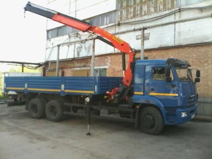 Аренда манипулятора КАМАЗ с крановыми установками спереди и сзади