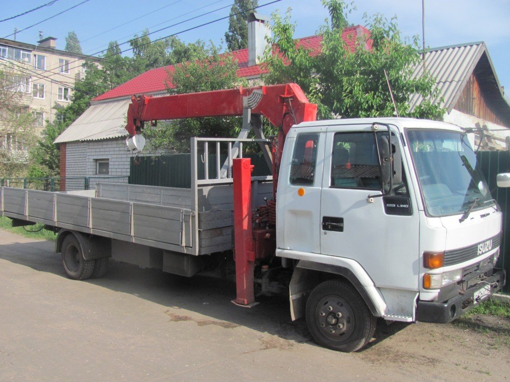 Услуги манипулятора ISUZU для доставки ЖБИ и монтажных работ