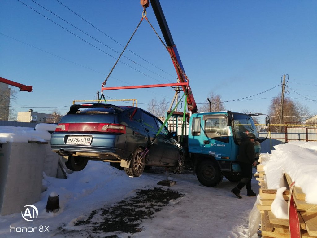 Кран-манипулятор Иссузу, эвакуатор и автовышка в одном