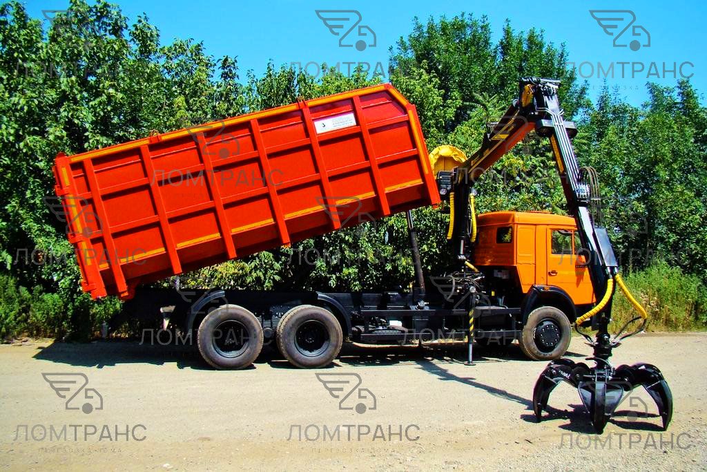 Аренда ломовоза с манипулятором. Перевозка лома