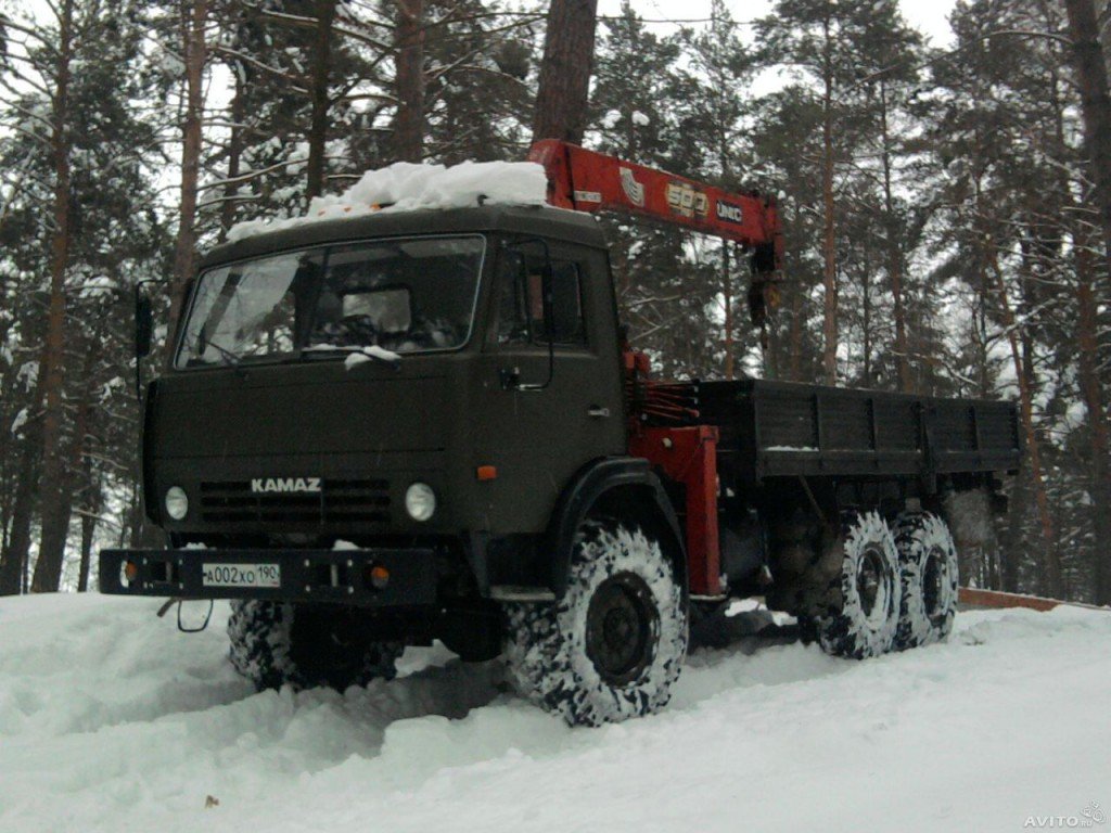 Кран манипулятор Камаз 4310 вездеход для бытовок