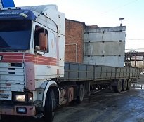 Шаланда грузовая перевозка до 20 т. Автокран