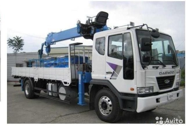 Самогруз Daewoo 10т, стрела 17м, от 1350 рублей в час