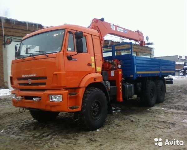 Манипулятор Kanglim на вездеходе Камаз, автовышка 19м