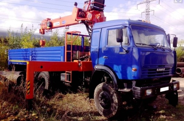 Манипулятор на базе Камаза, платформа 6м, 10т