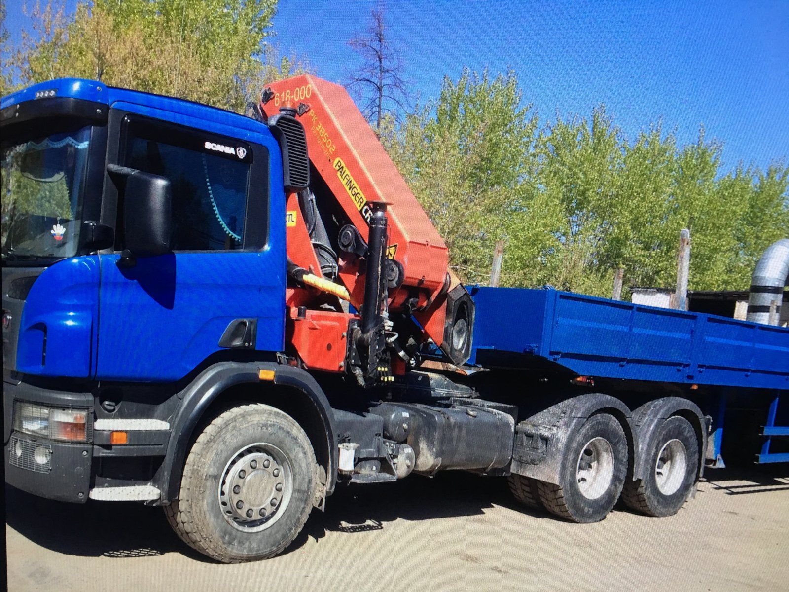 Аренда тягача-манипулятора scania