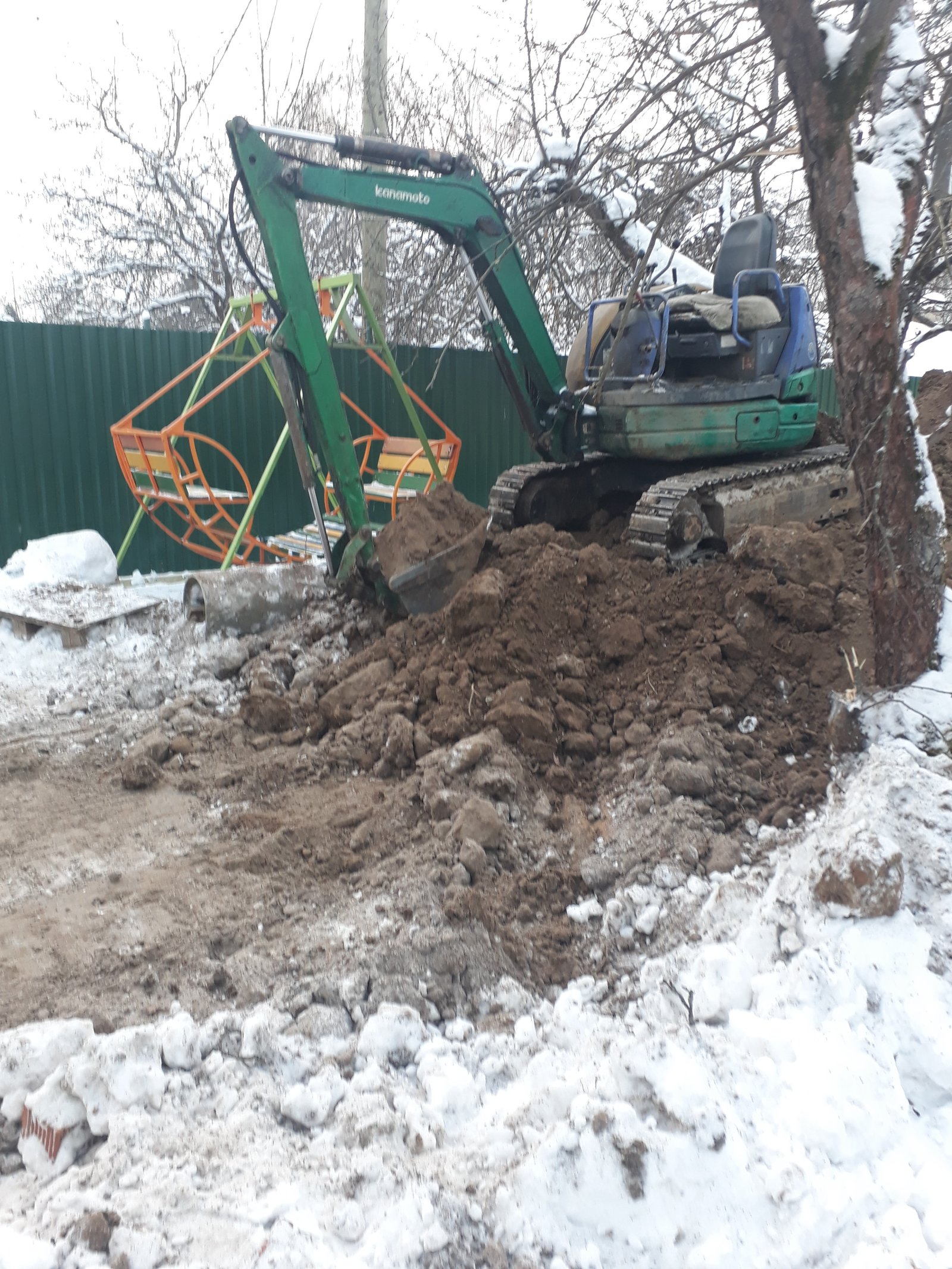 Услуги миниэкскаватора от собственника