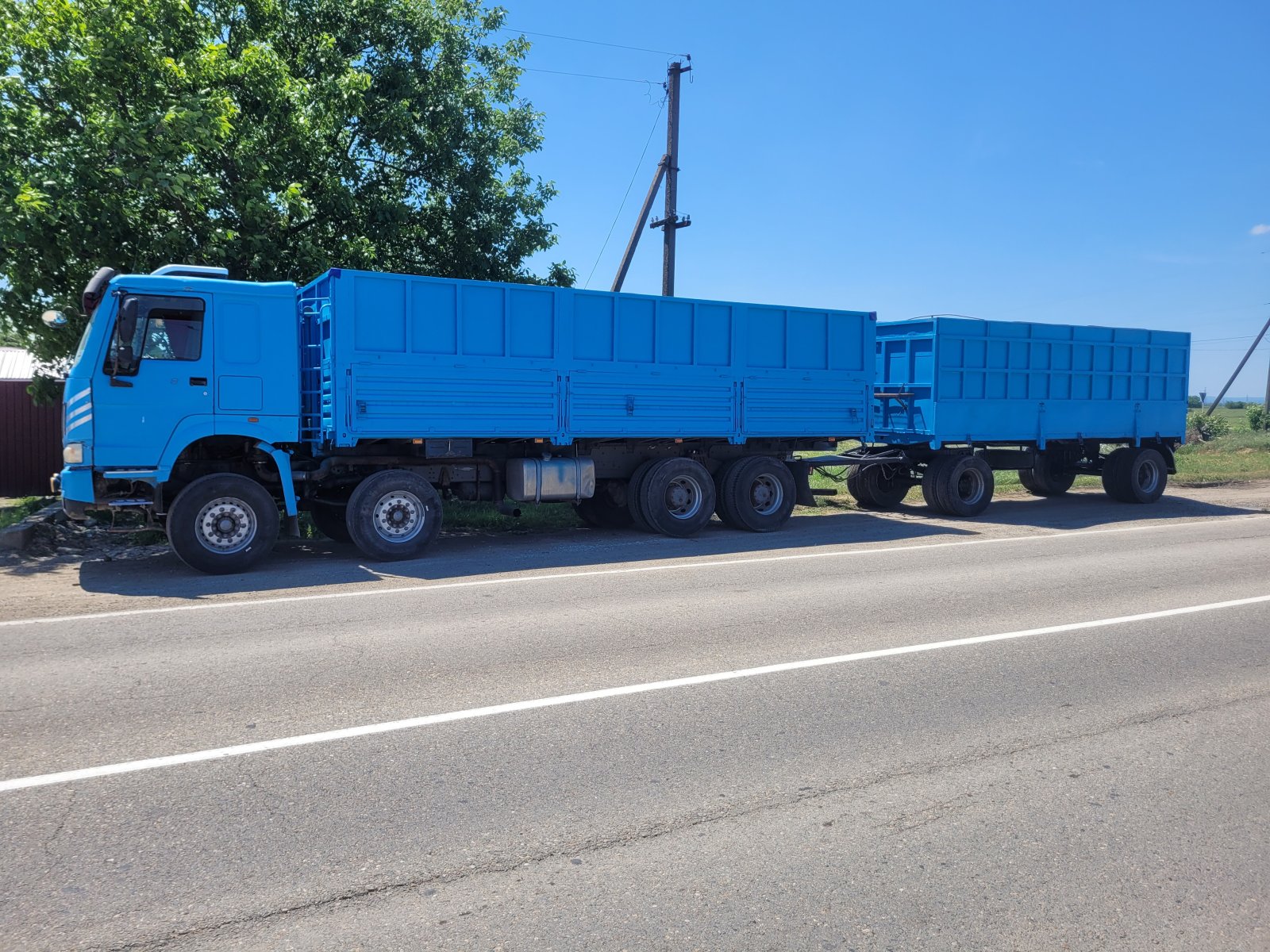 Перевозка грузов самосвалом с прицепом
