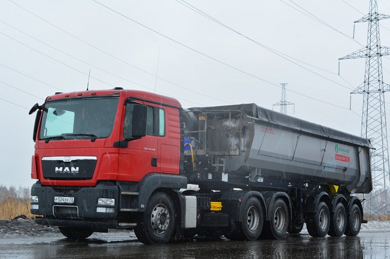 Самосвал MAN TGS 33. 440 6×4 BBS L А / С с прицепом L