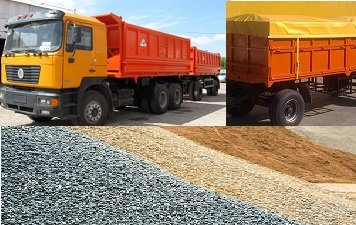 Аренда / услуги самосвалов с прицепом