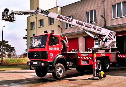 Японские автовышки 16 - 50м, коленчатые и телескопические