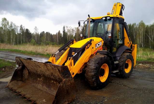 Аренда экскаватора погрузчика JCB 3CX, гидромолот