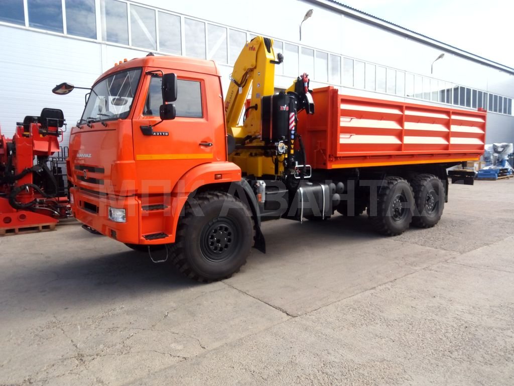 Камаз 43118 самосвал с манипулятором