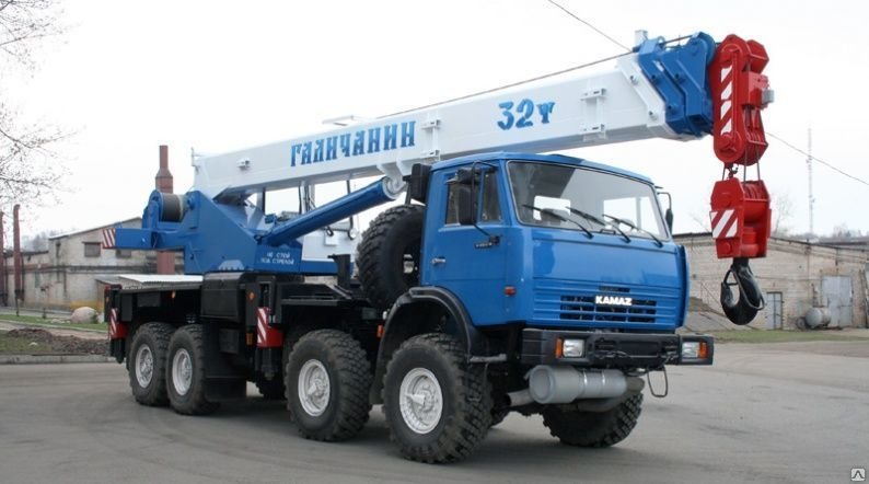Автокран c гуськом, грузопрдъемностью 32 тн