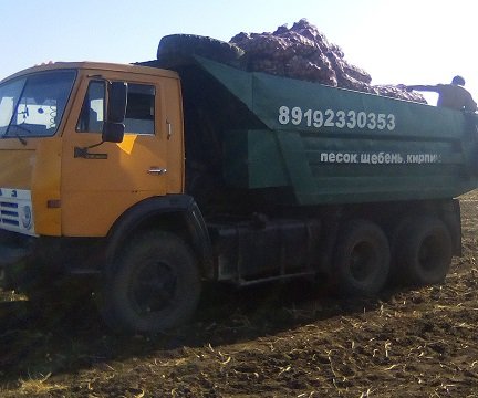 Услуги самосвала. Песок, щебень, кирпич. Перевозка
