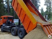 Перевозка самосвалом Камаз песка и щебня для стройки